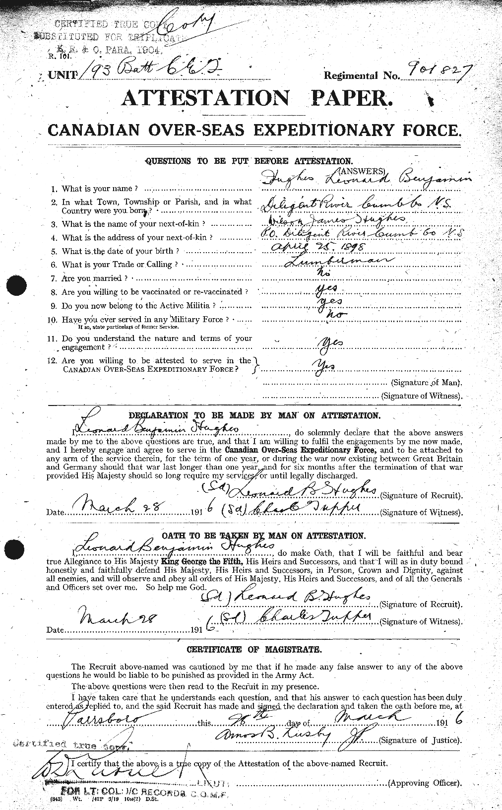 Personnel Records of the First World War - CEF 404099a