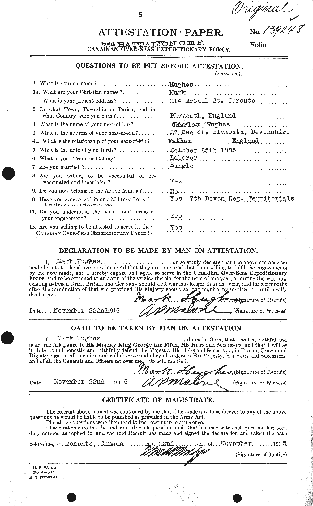 Personnel Records of the First World War - CEF 404115a