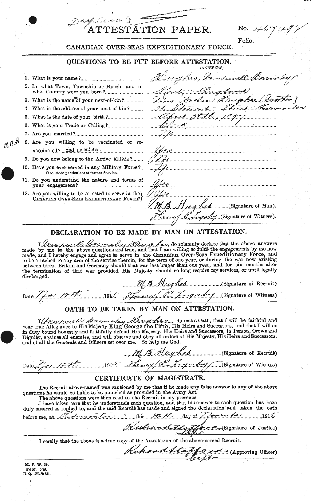 Personnel Records of the First World War - CEF 404118a