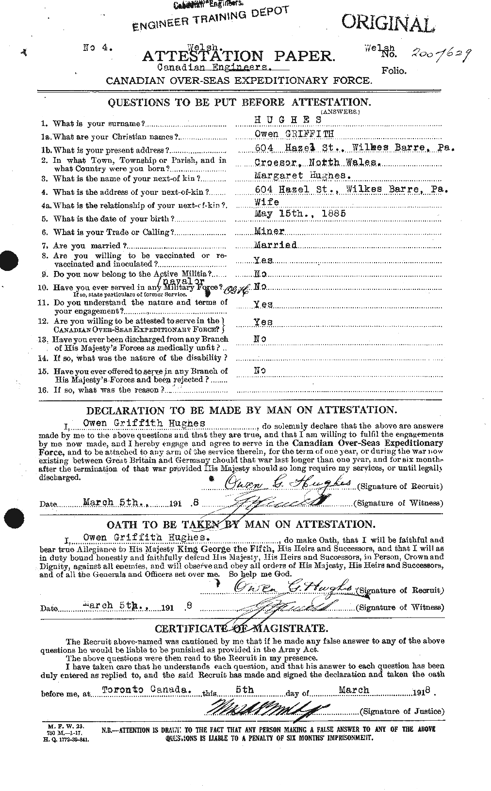 Personnel Records of the First World War - CEF 404143a