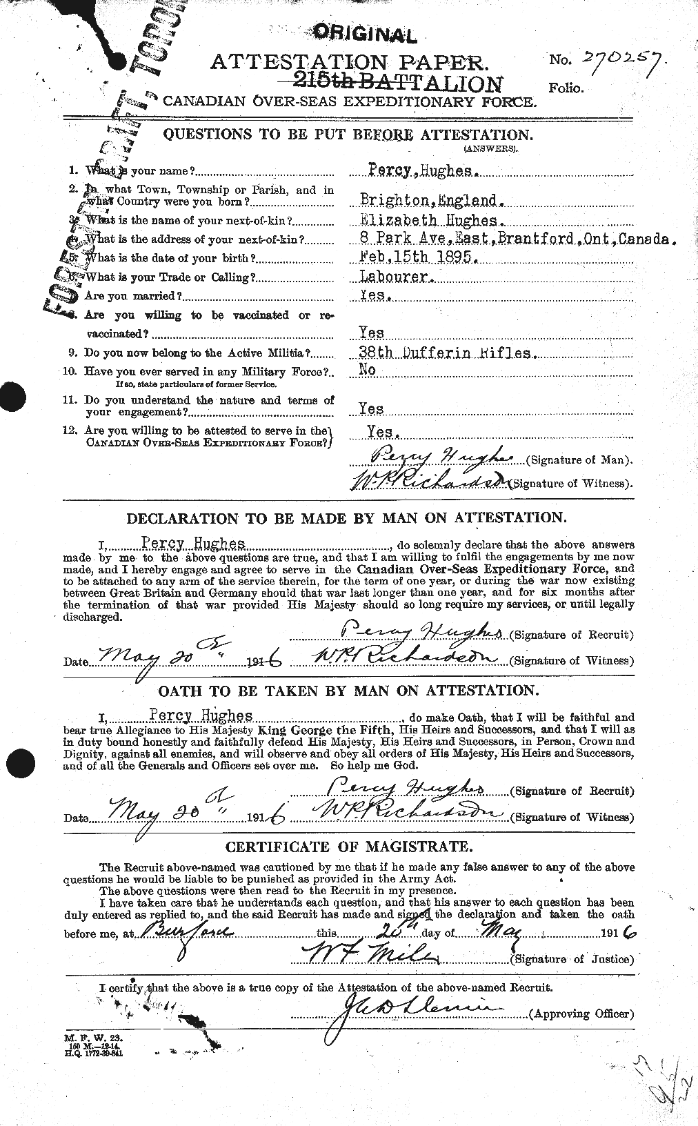 Personnel Records of the First World War - CEF 404152a