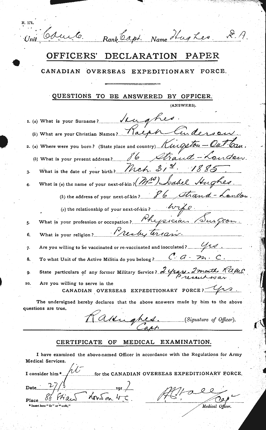 Personnel Records of the First World War - CEF 404170a