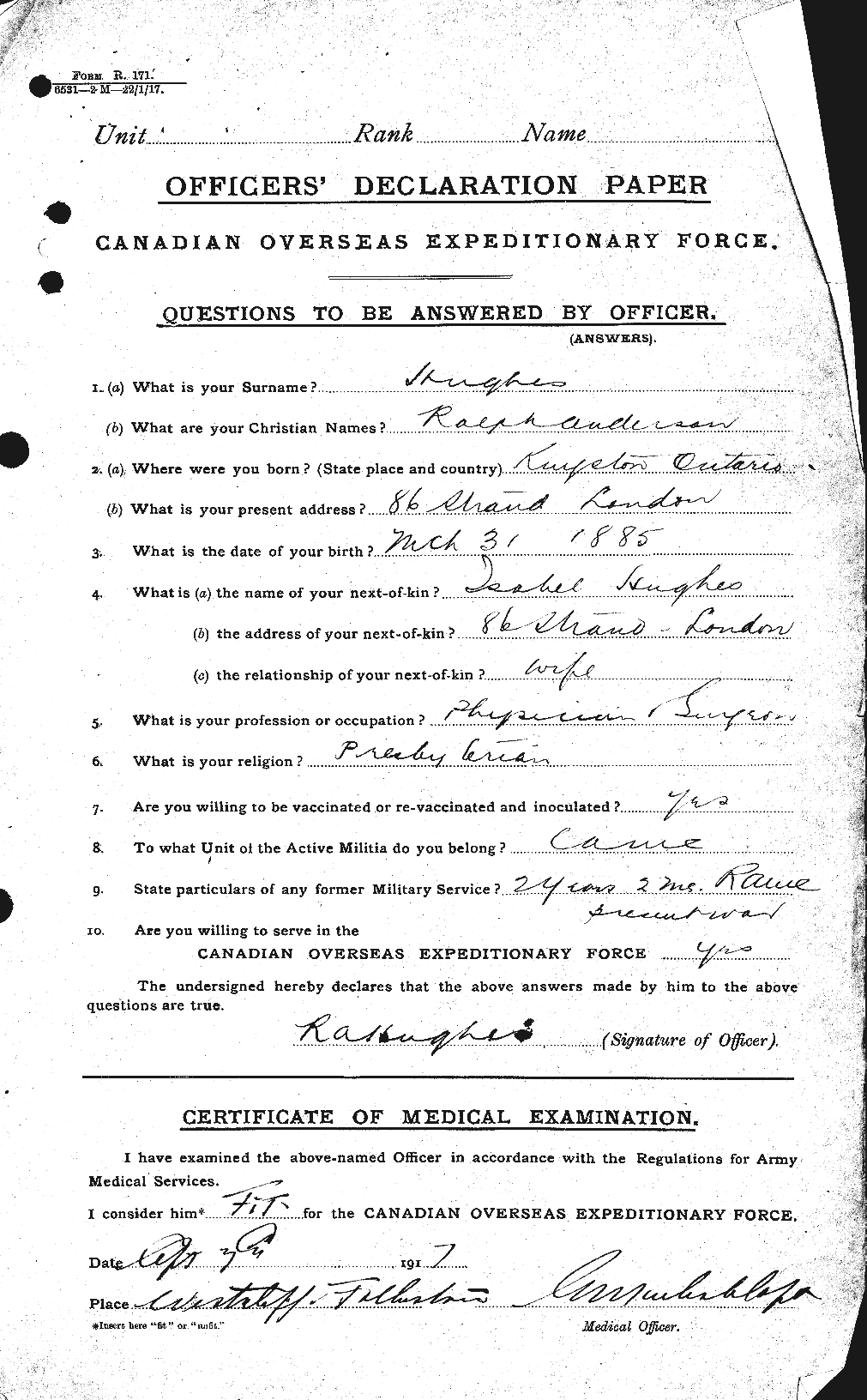 Personnel Records of the First World War - CEF 404171a