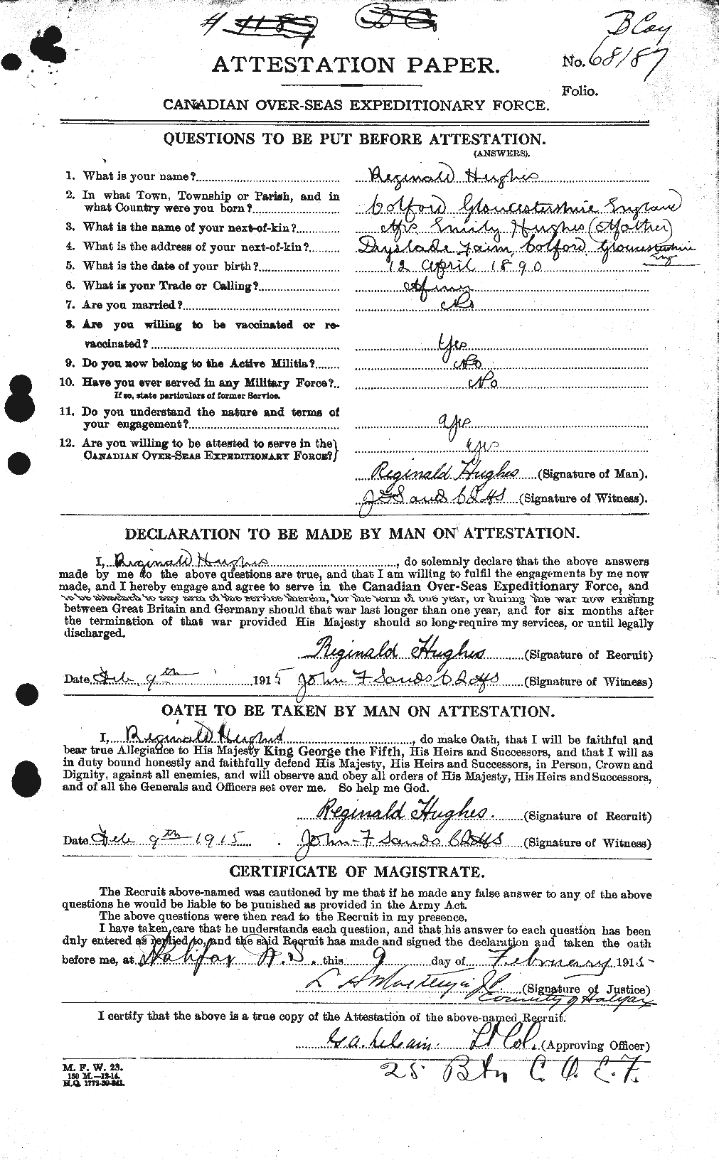 Personnel Records of the First World War - CEF 404174a