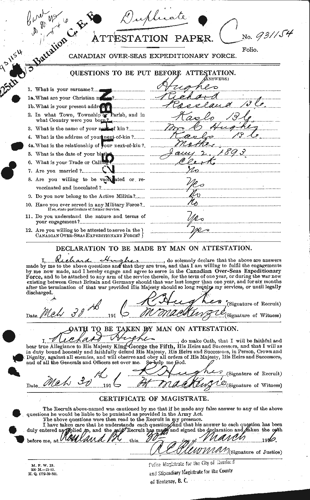 Personnel Records of the First World War - CEF 404186a