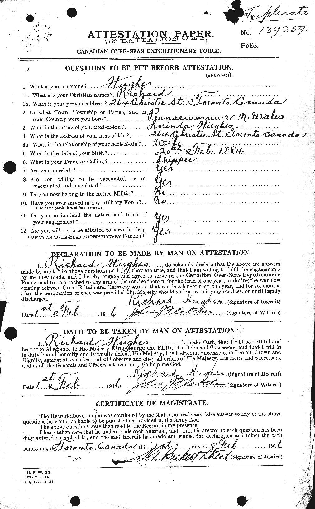 Personnel Records of the First World War - CEF 404187a
