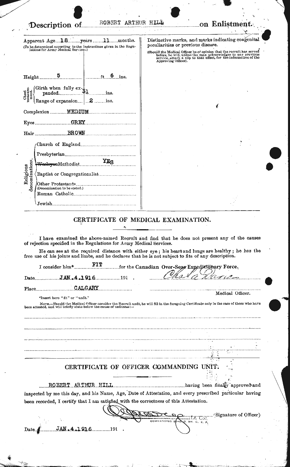 Dossiers du Personnel de la Première Guerre mondiale - CEC 404377b