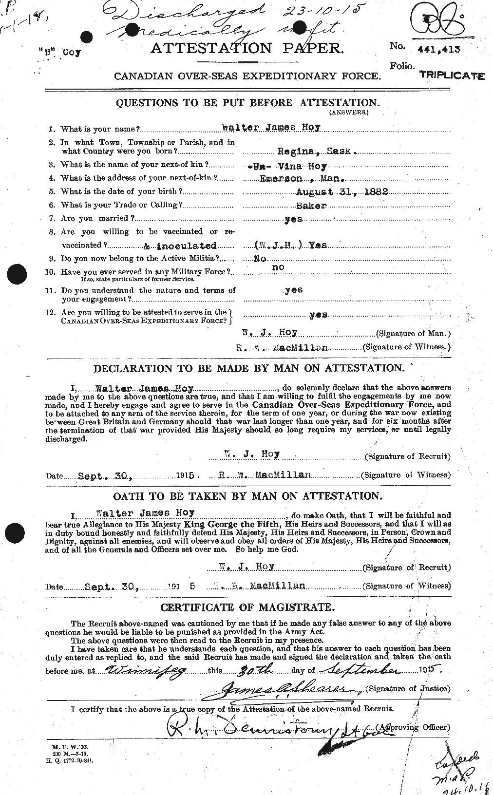 Personnel Records of the First World War - CEF 404633a