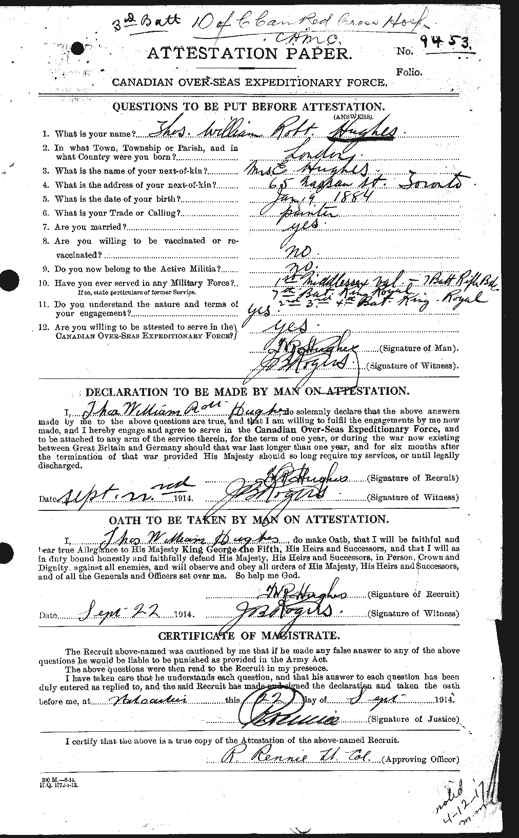 Personnel Records of the First World War - CEF 405846a