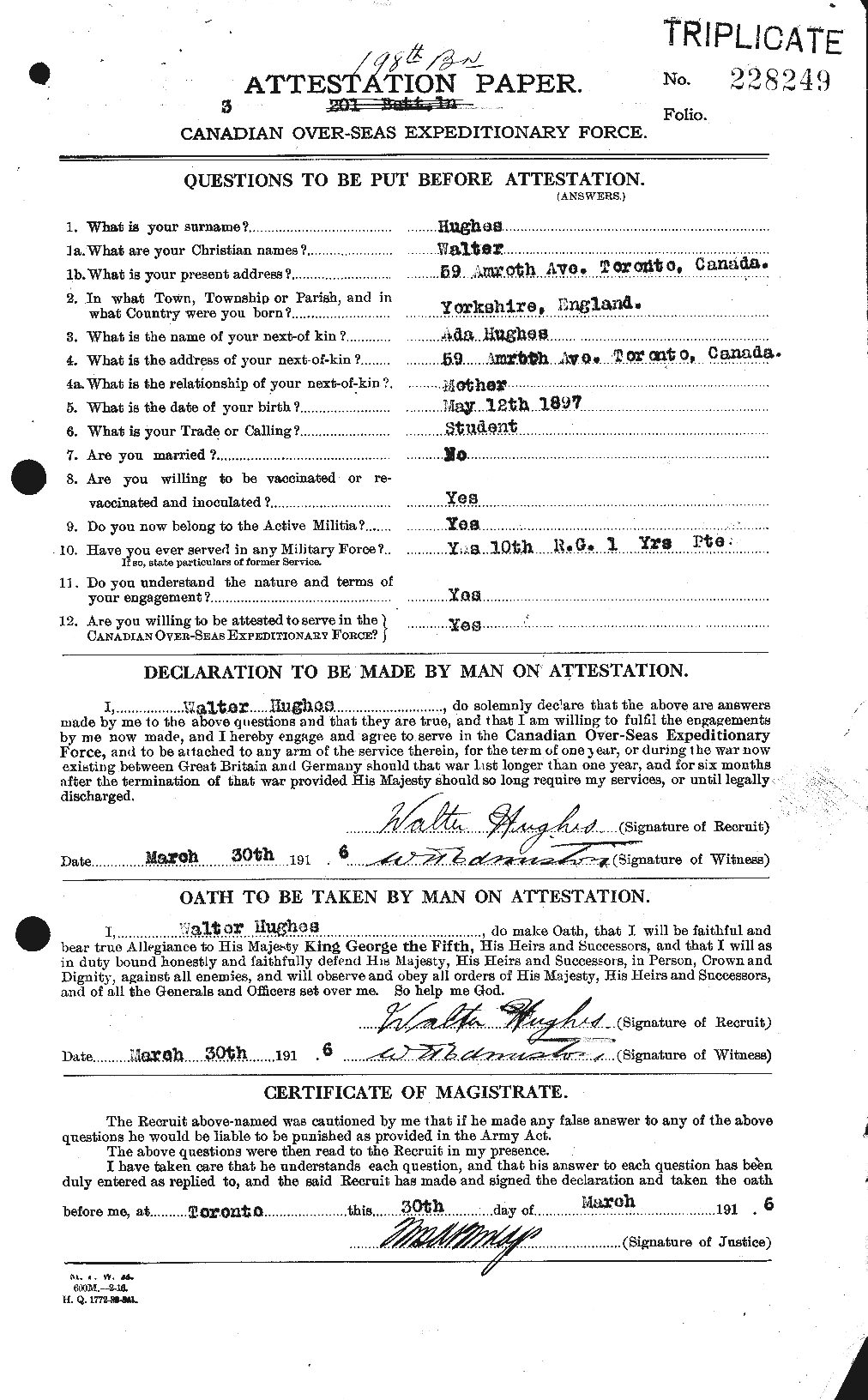 Personnel Records of the First World War - CEF 405856a