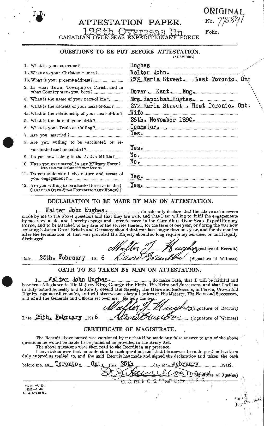 Personnel Records of the First World War - CEF 405862a