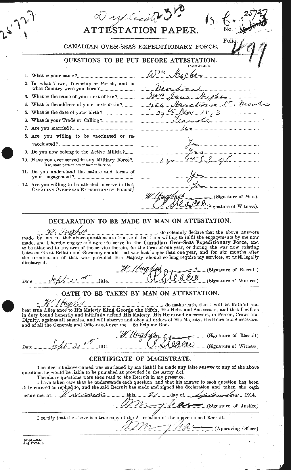 Personnel Records of the First World War - CEF 405876a