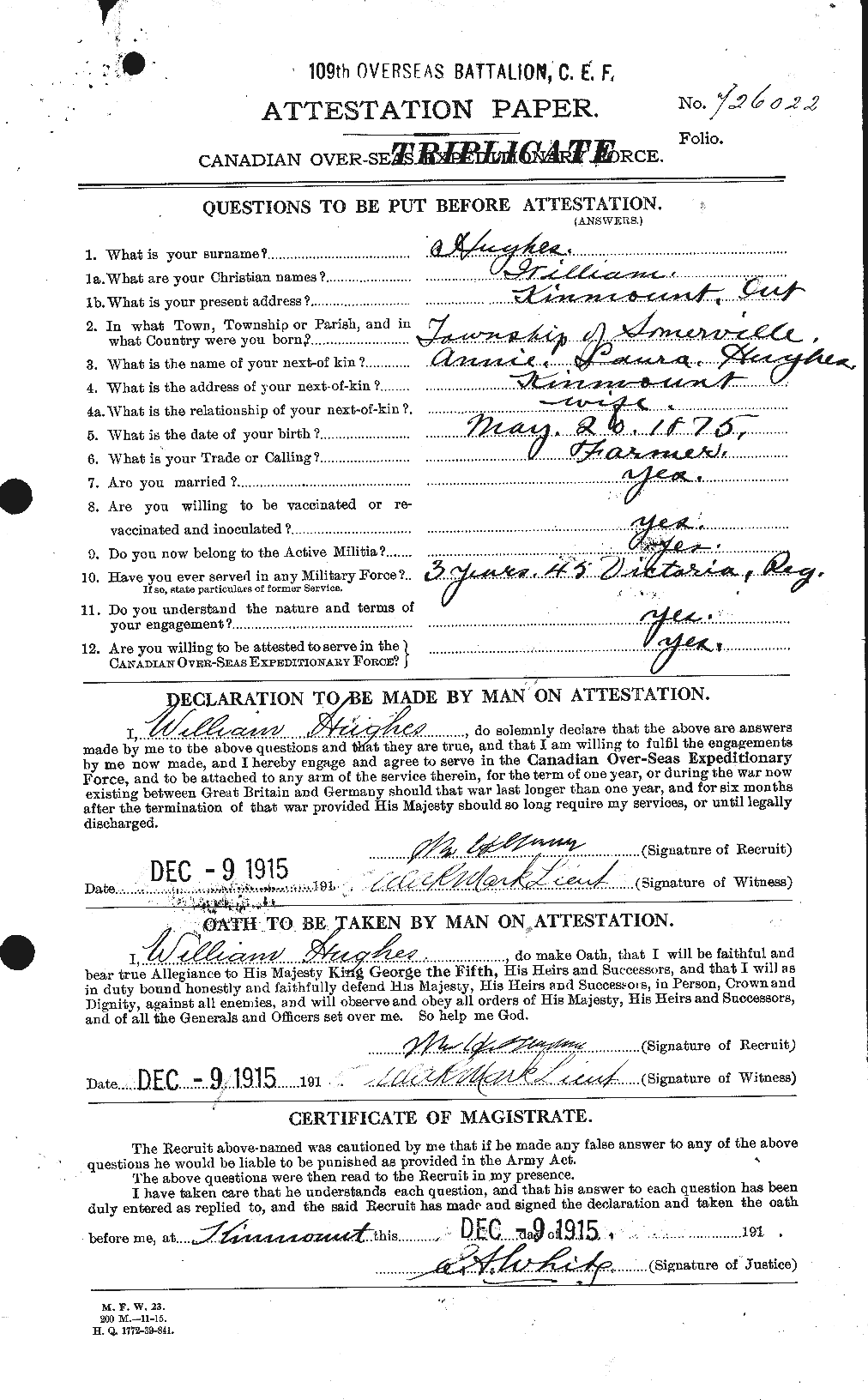 Personnel Records of the First World War - CEF 405903a