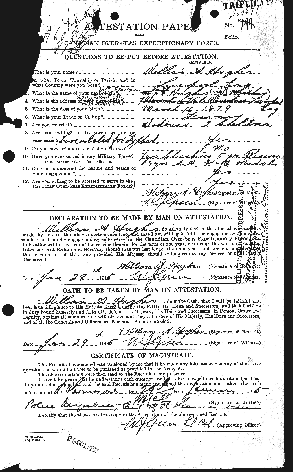Personnel Records of the First World War - CEF 405906a