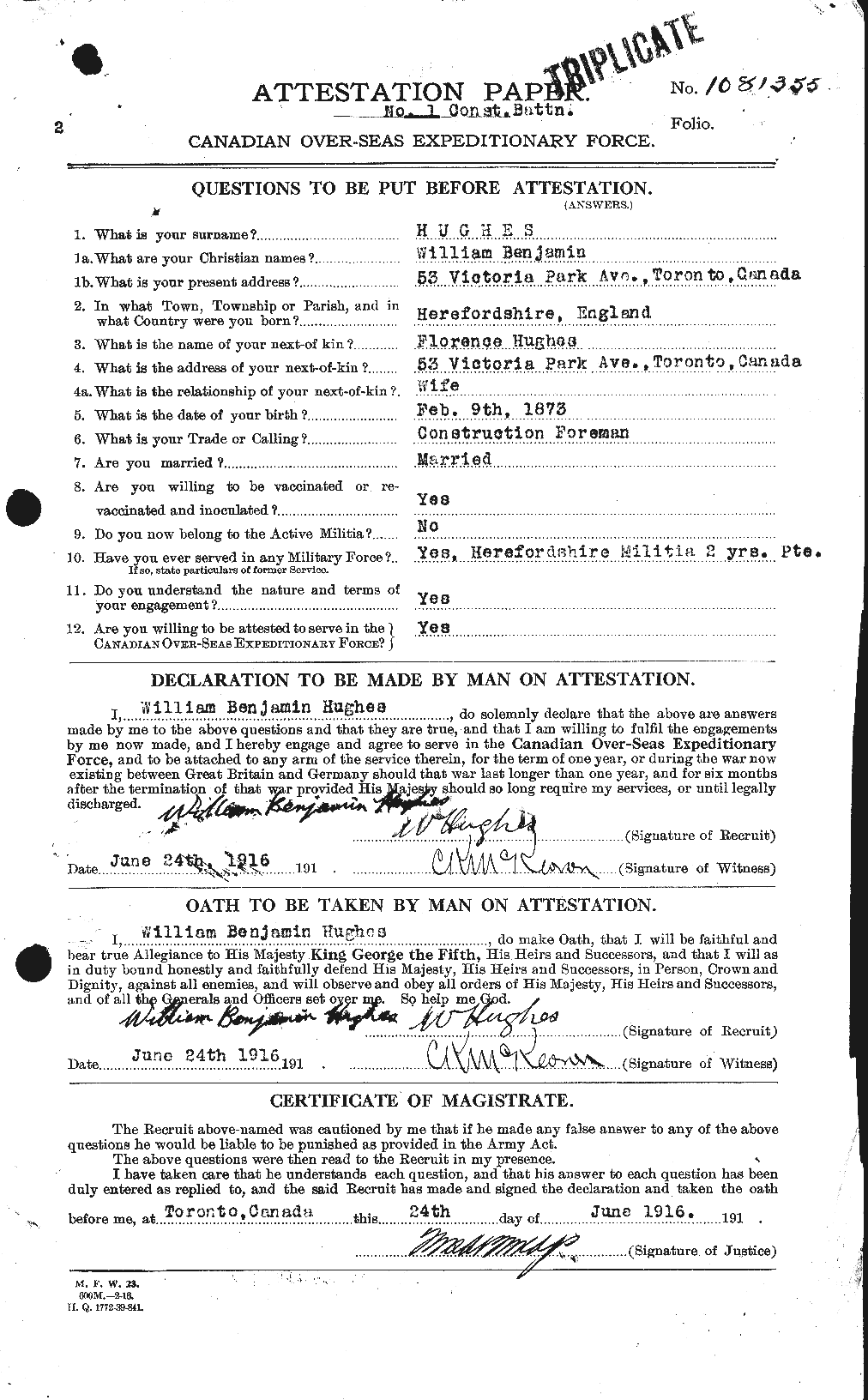 Personnel Records of the First World War - CEF 405911a