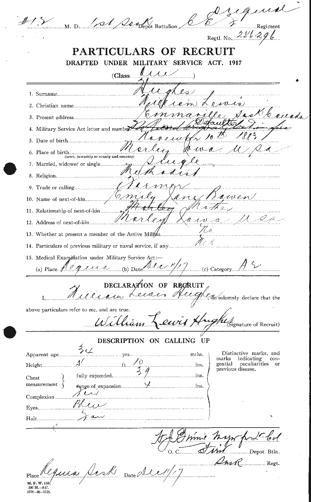 Personnel Records of the First World War - CEF 405951a