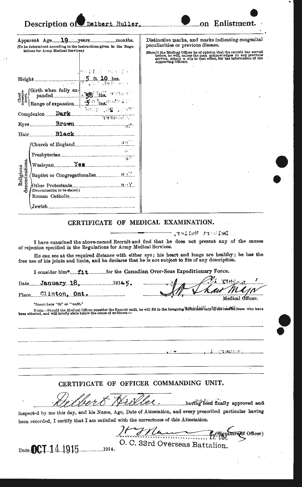 Personnel Records of the First World War - CEF 406182b