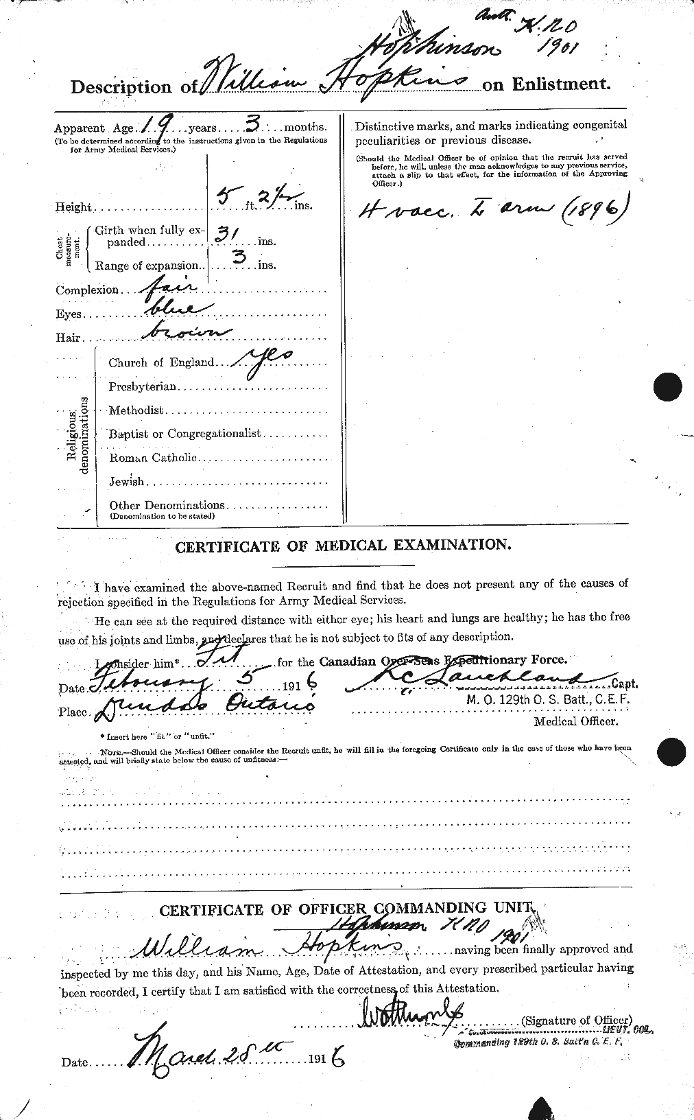 Personnel Records of the First World War - CEF 406262b