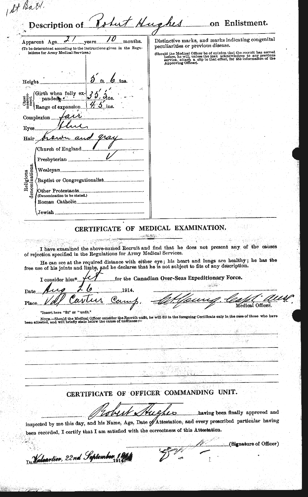 Personnel Records of the First World War - CEF 406605b