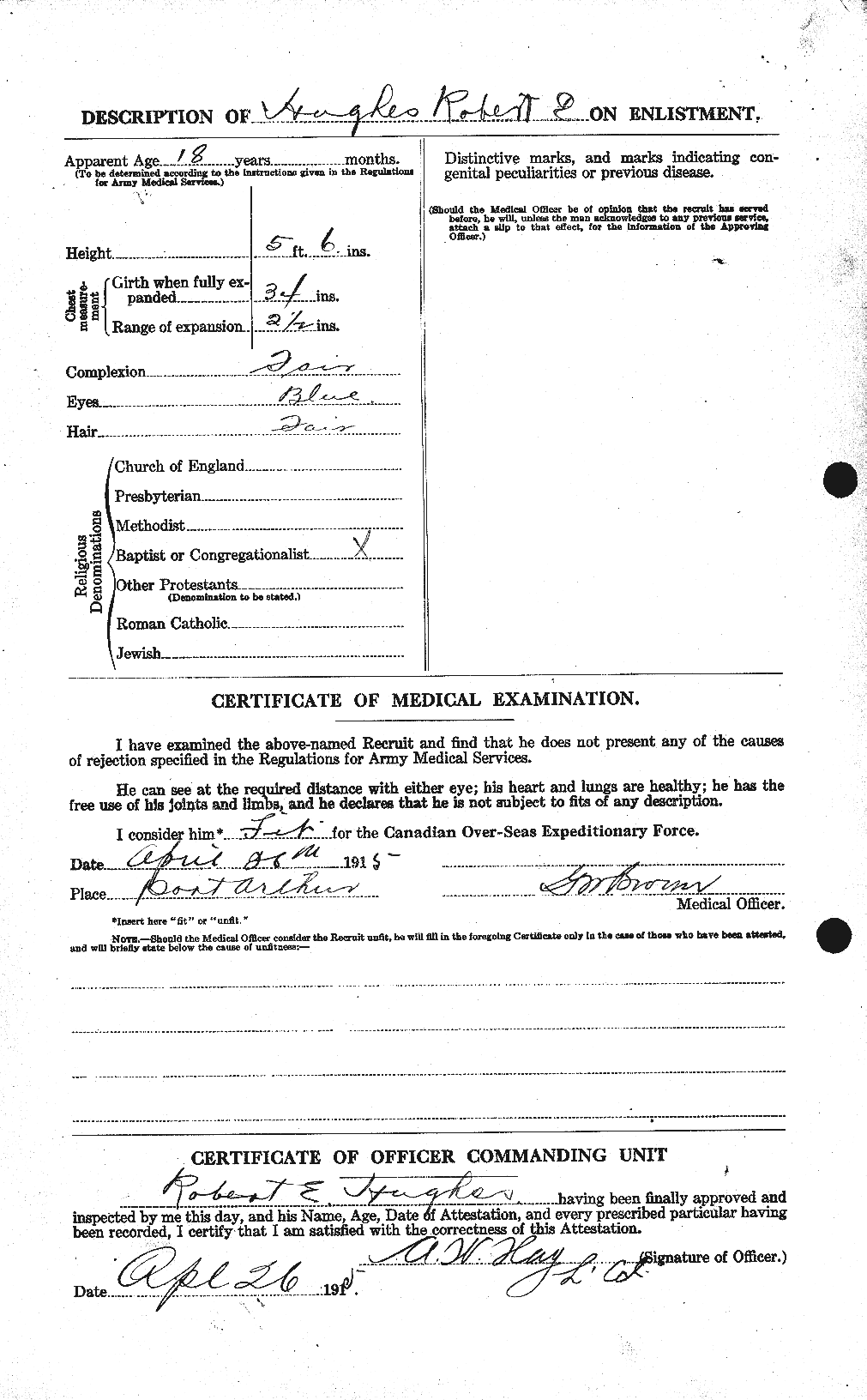Personnel Records of the First World War - CEF 406609b