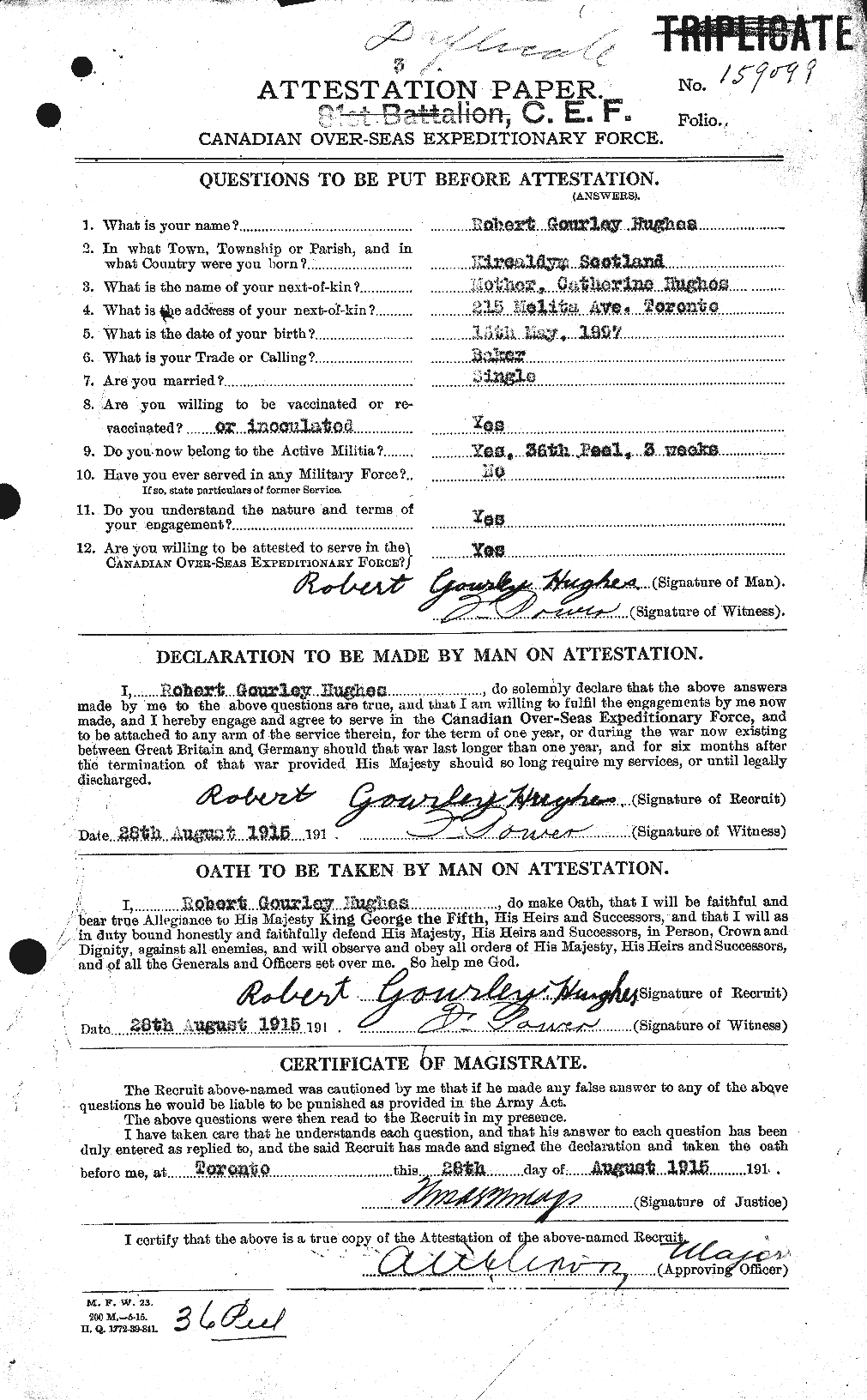 Personnel Records of the First World War - CEF 406612a
