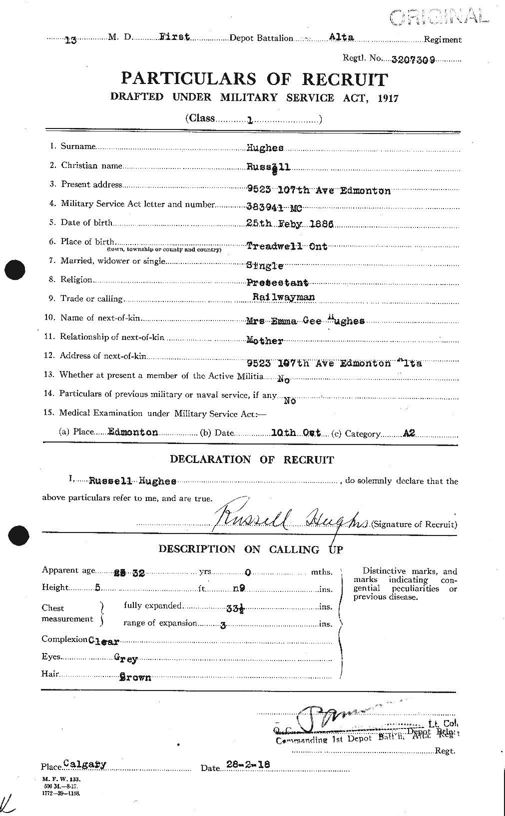 Personnel Records of the First World War - CEF 406631a