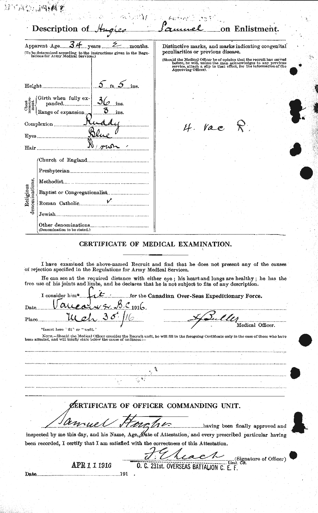 Personnel Records of the First World War - CEF 406633b