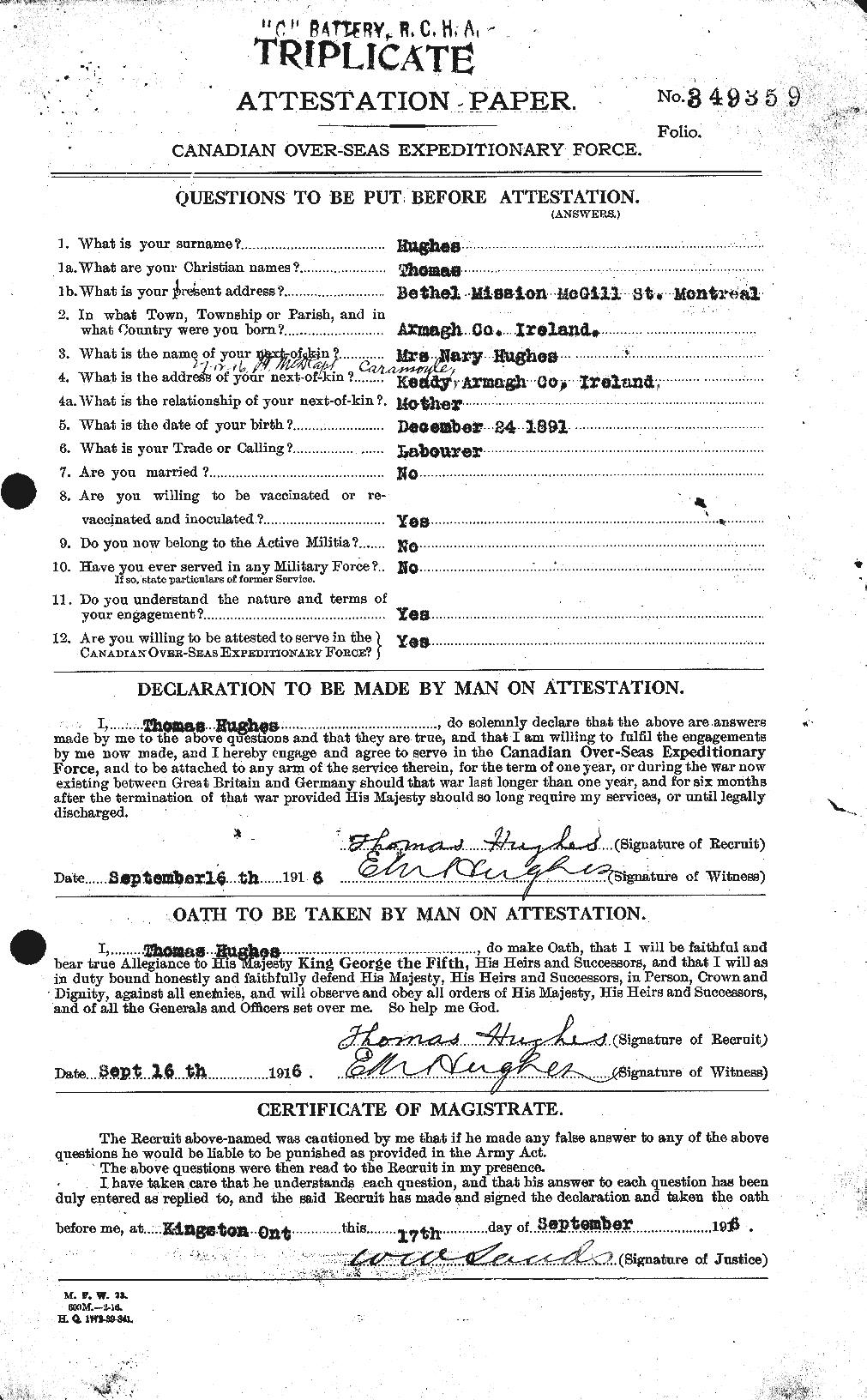 Personnel Records of the First World War - CEF 406669a