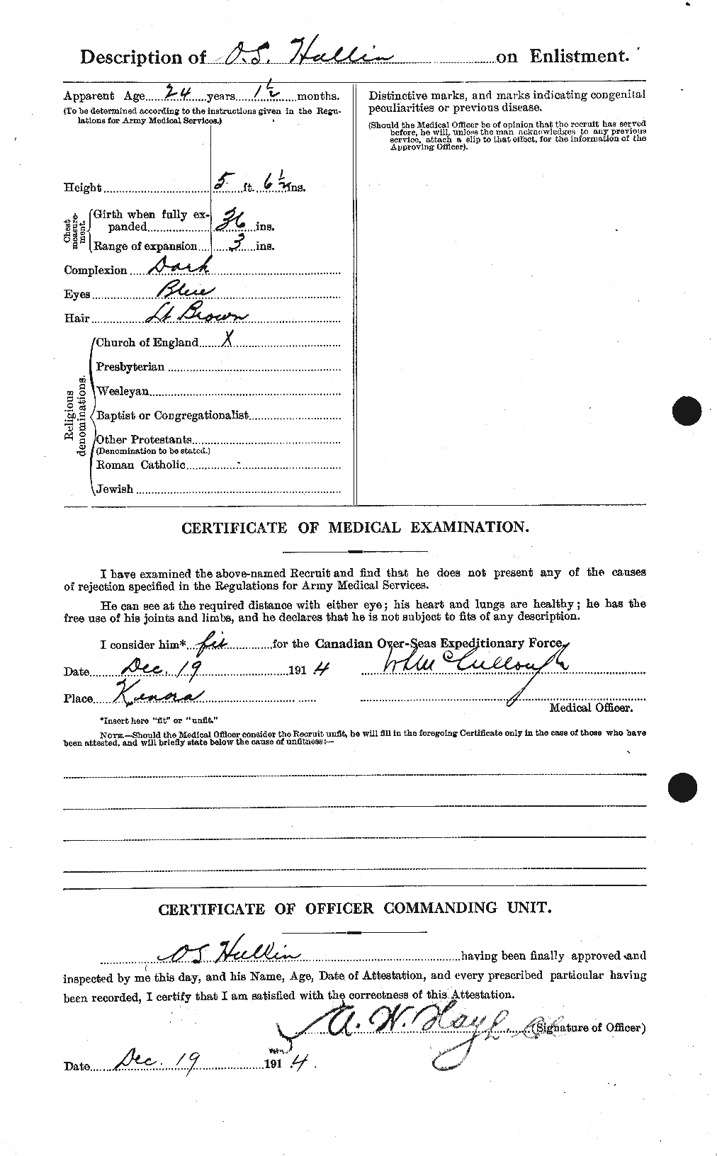Personnel Records of the First World War - CEF 407084b