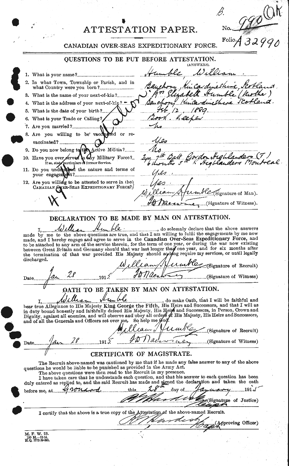 Personnel Records of the First World War - CEF 407202a