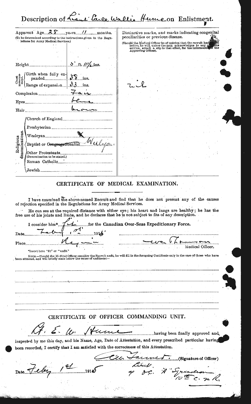 Dossiers du Personnel de la Première Guerre mondiale - CEC 407223b