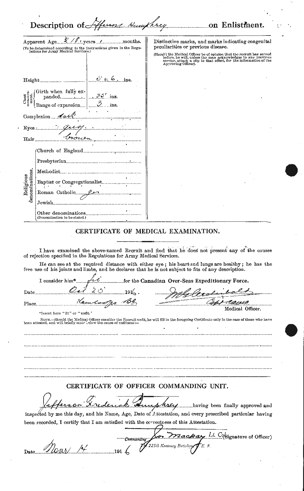 Personnel Records of the First World War - CEF 407413b
