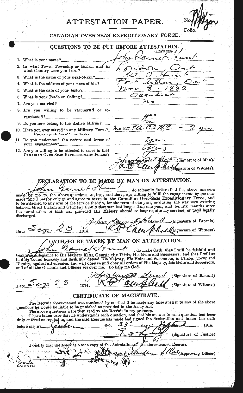 Personnel Records of the First World War - CEF 407630a