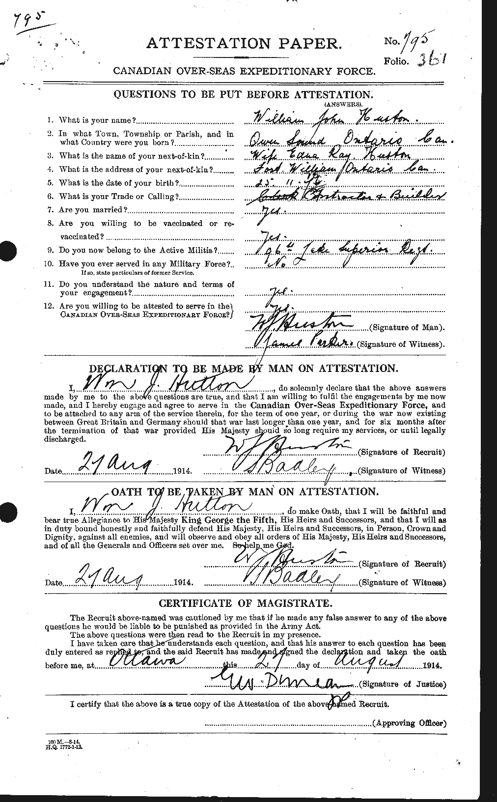 Personnel Records of the First World War - CEF 407916a
