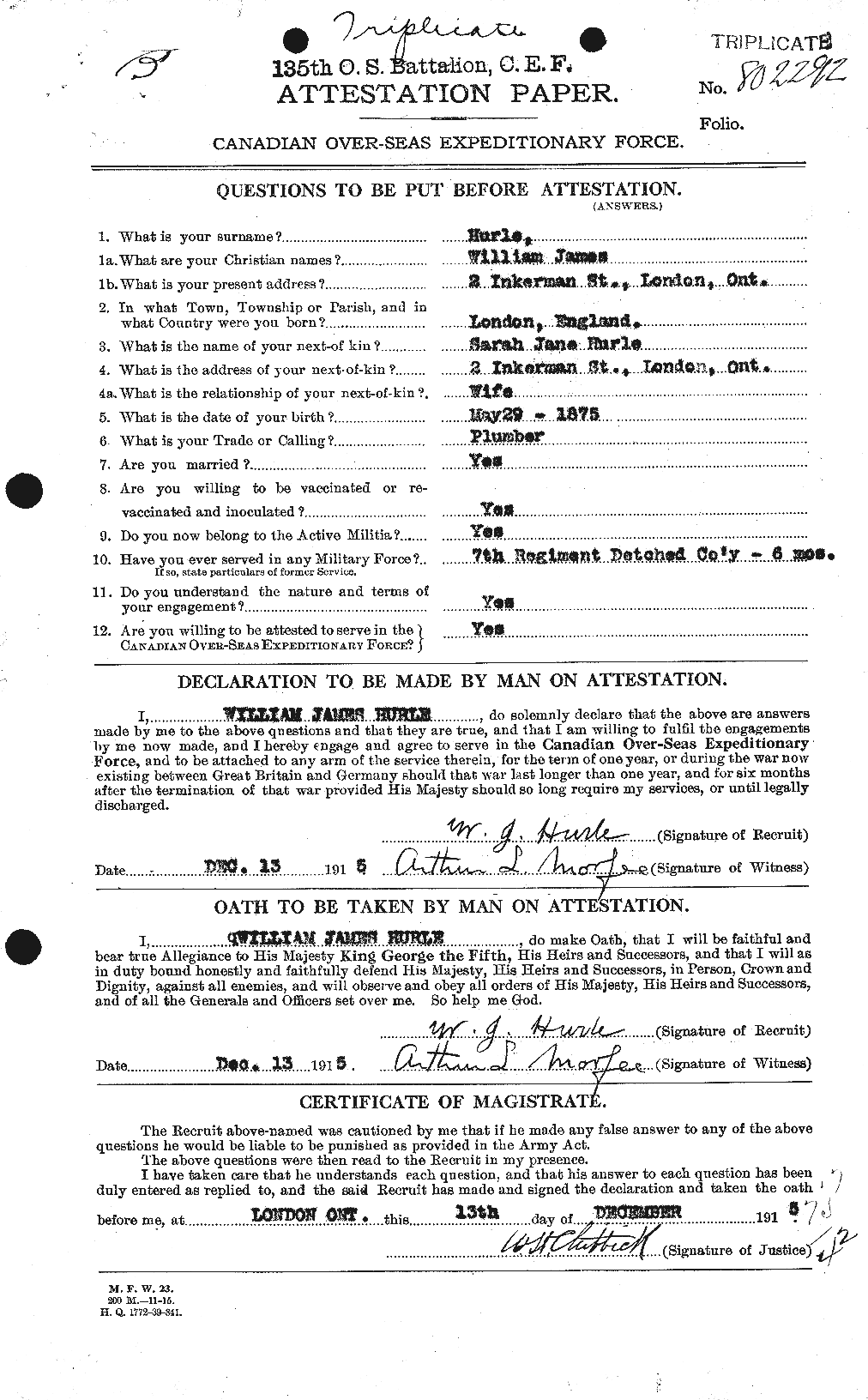 Personnel Records of the First World War - CEF 408527a
