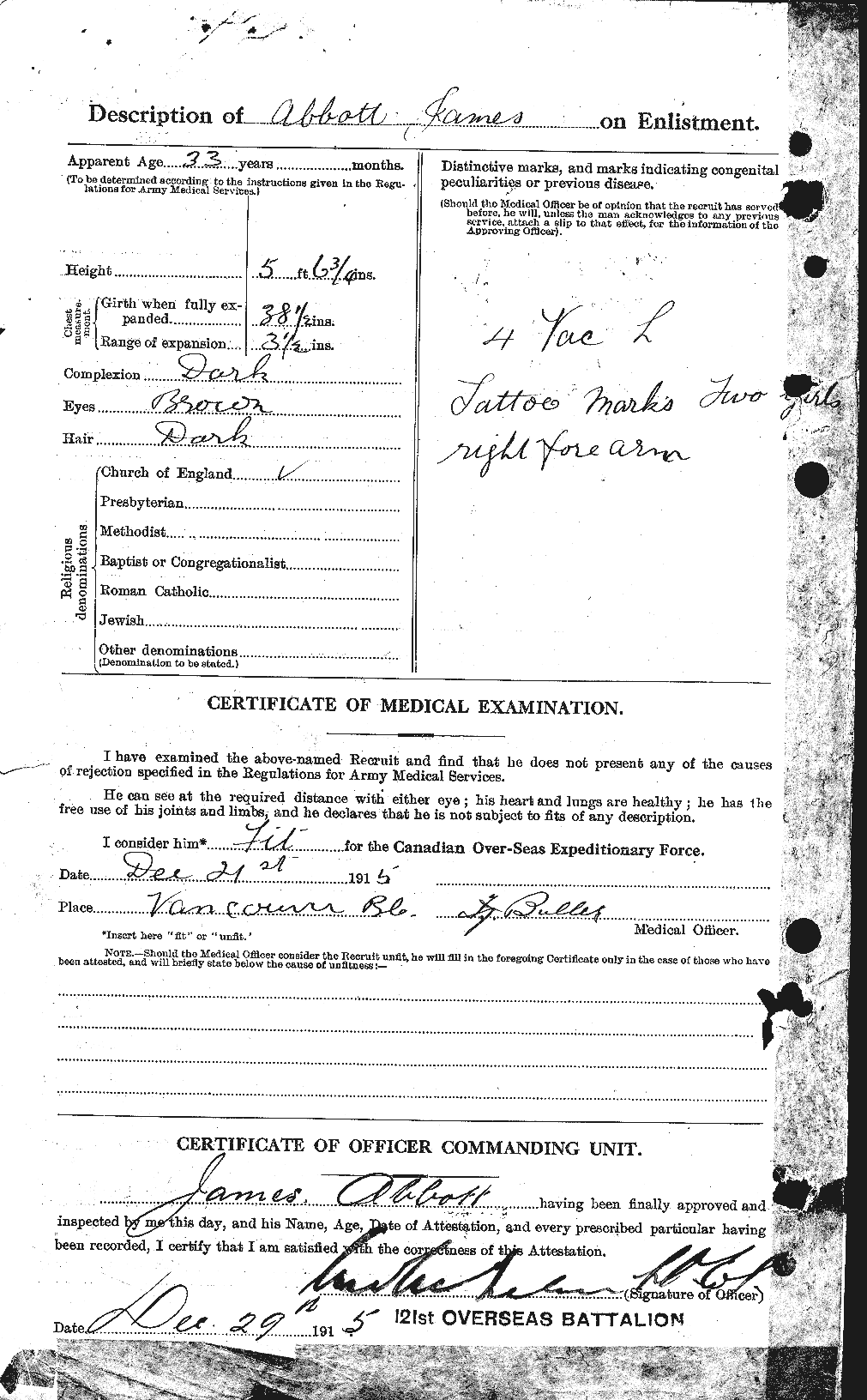 Personnel Records of the First World War - CEF 409190b