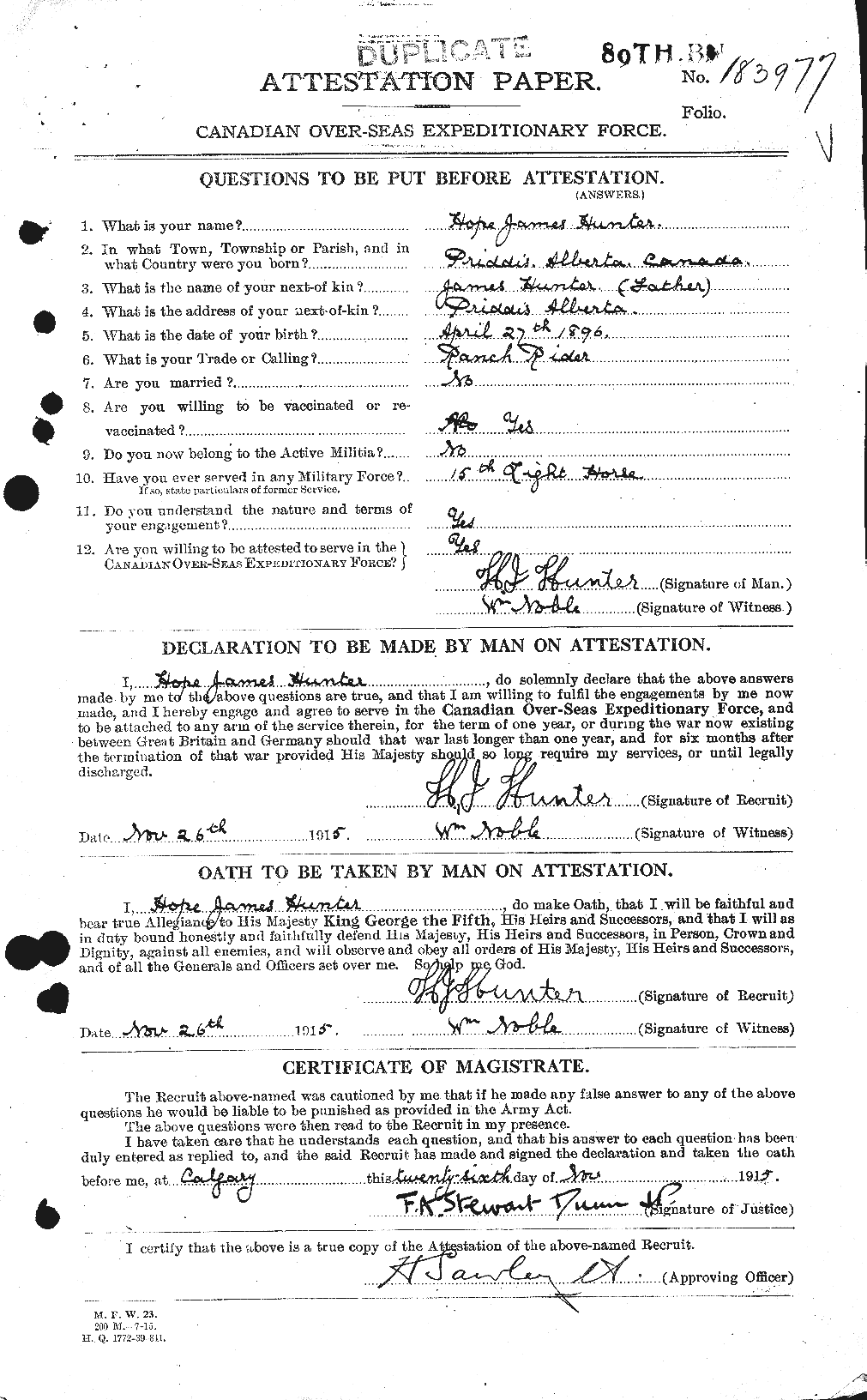 Personnel Records of the First World War - CEF 409207a