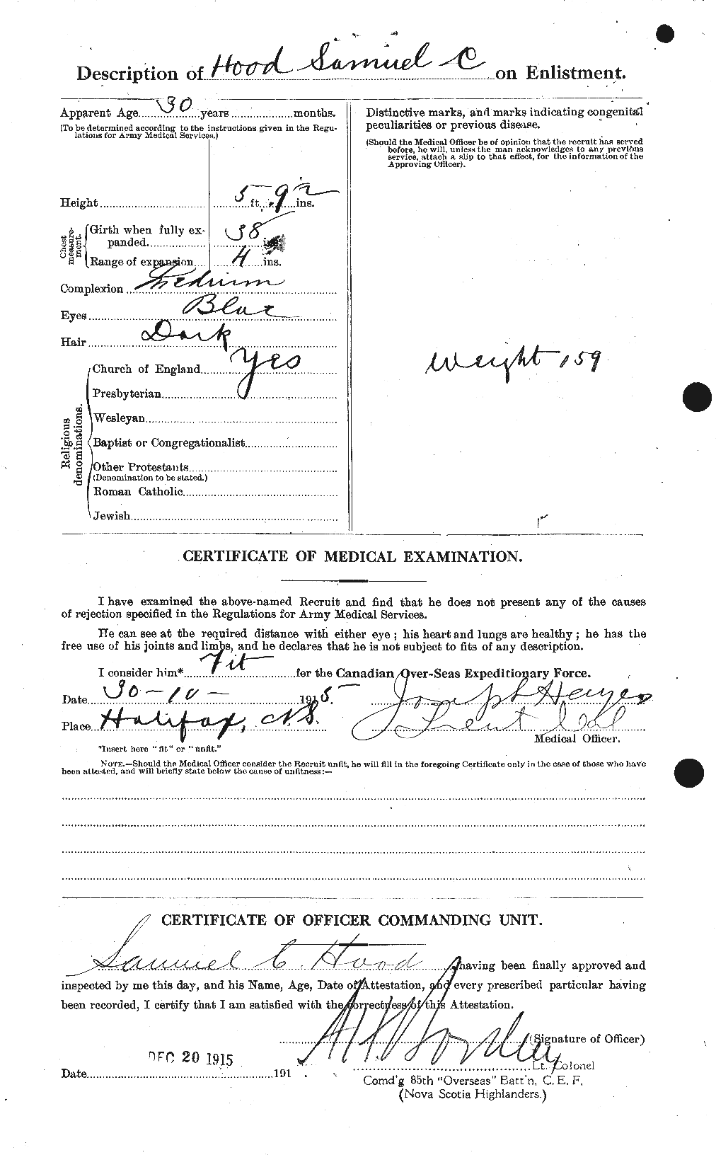 Personnel Records of the First World War - CEF 409379b