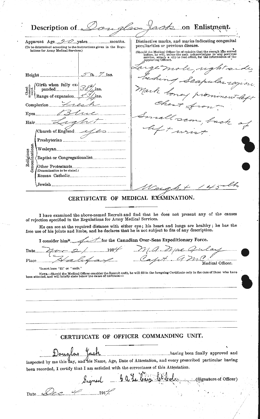 Personnel Records of the First World War - CEF 409693b