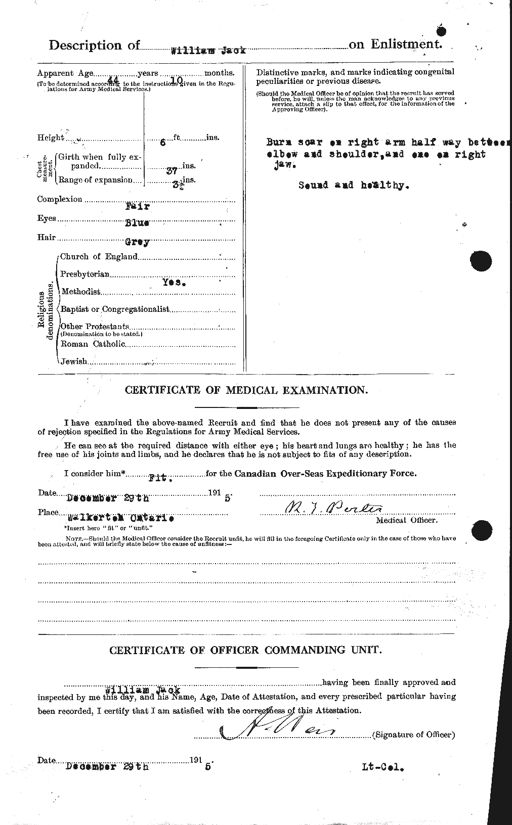 Dossiers du Personnel de la Première Guerre mondiale - CEC 409772b