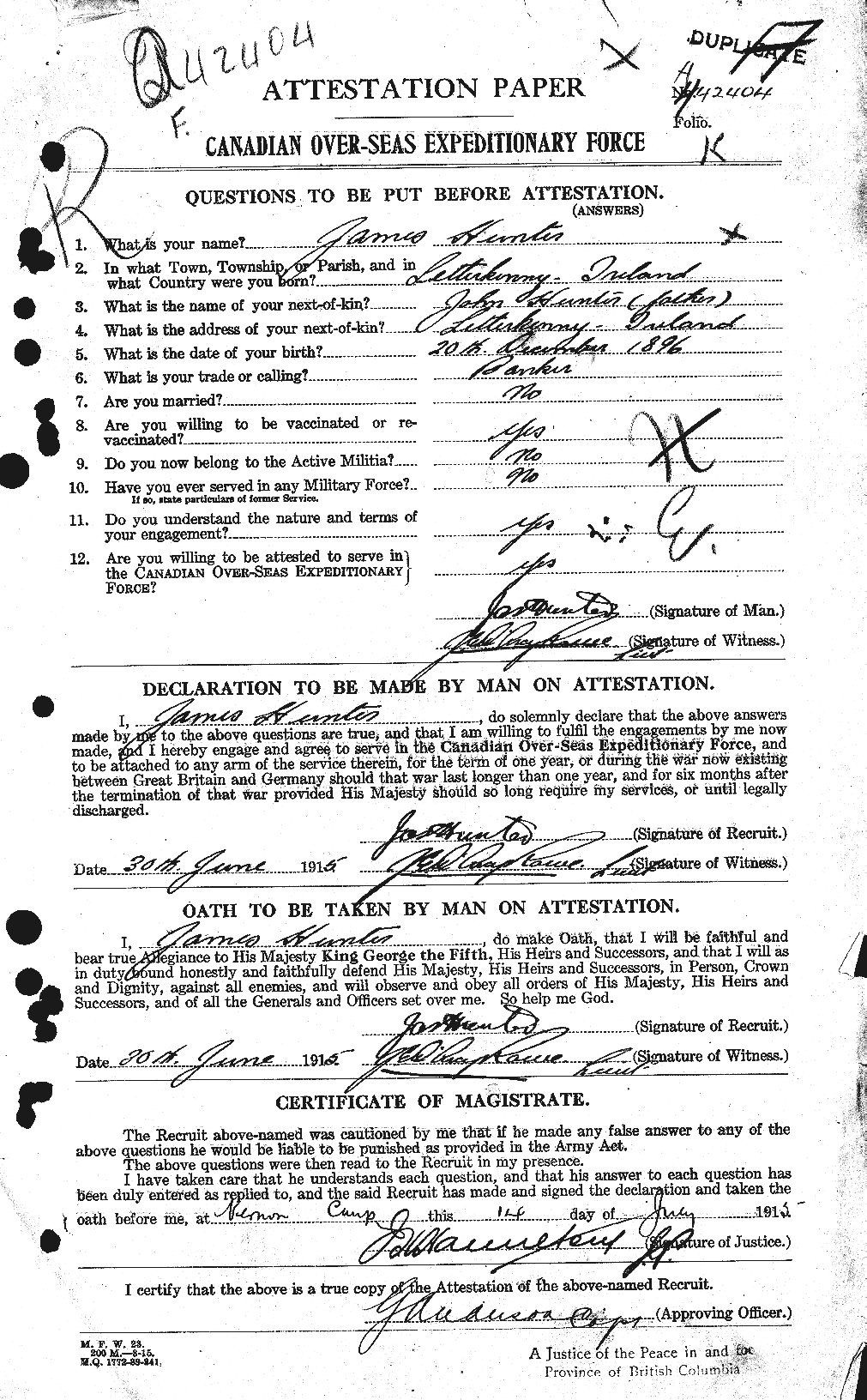 Personnel Records of the First World War - CEF 410280a