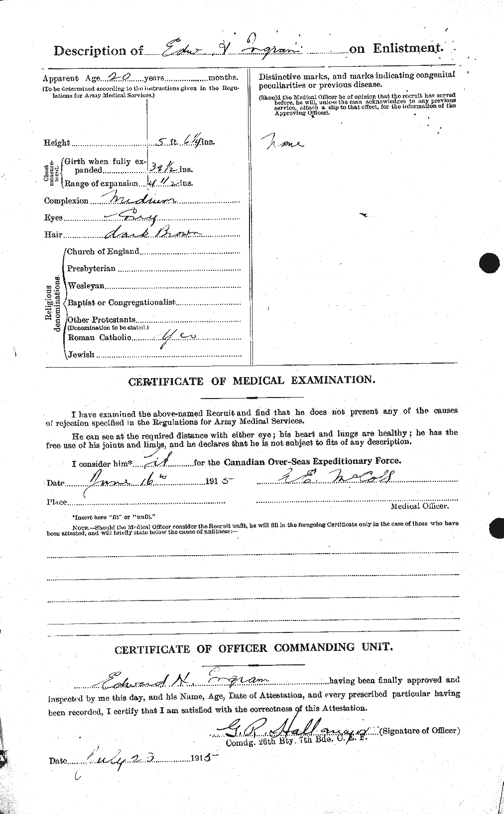 Personnel Records of the First World War - CEF 411121b