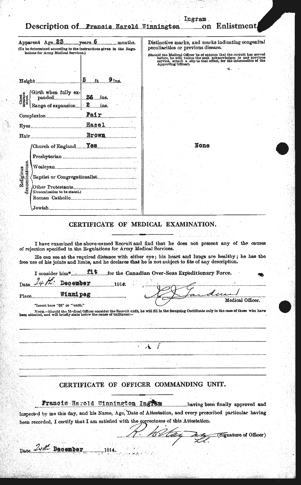 Personnel Records of the First World War - CEF 411126b