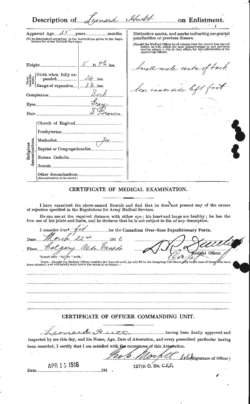 Dossiers du Personnel de la Première Guerre mondiale - CEC 411947b