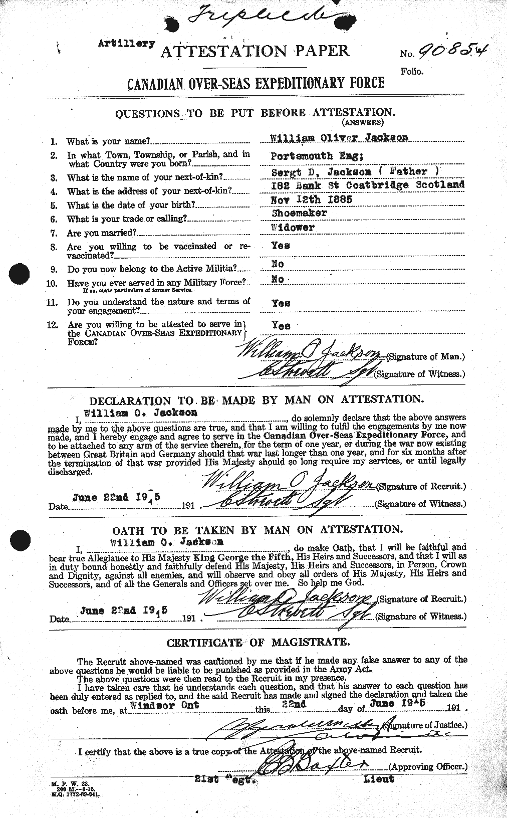 Personnel Records of the First World War - CEF 413034a