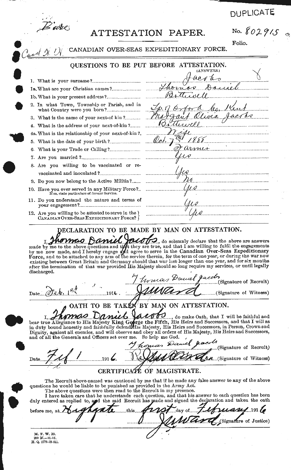 Personnel Records of the First World War - CEF 413211a
