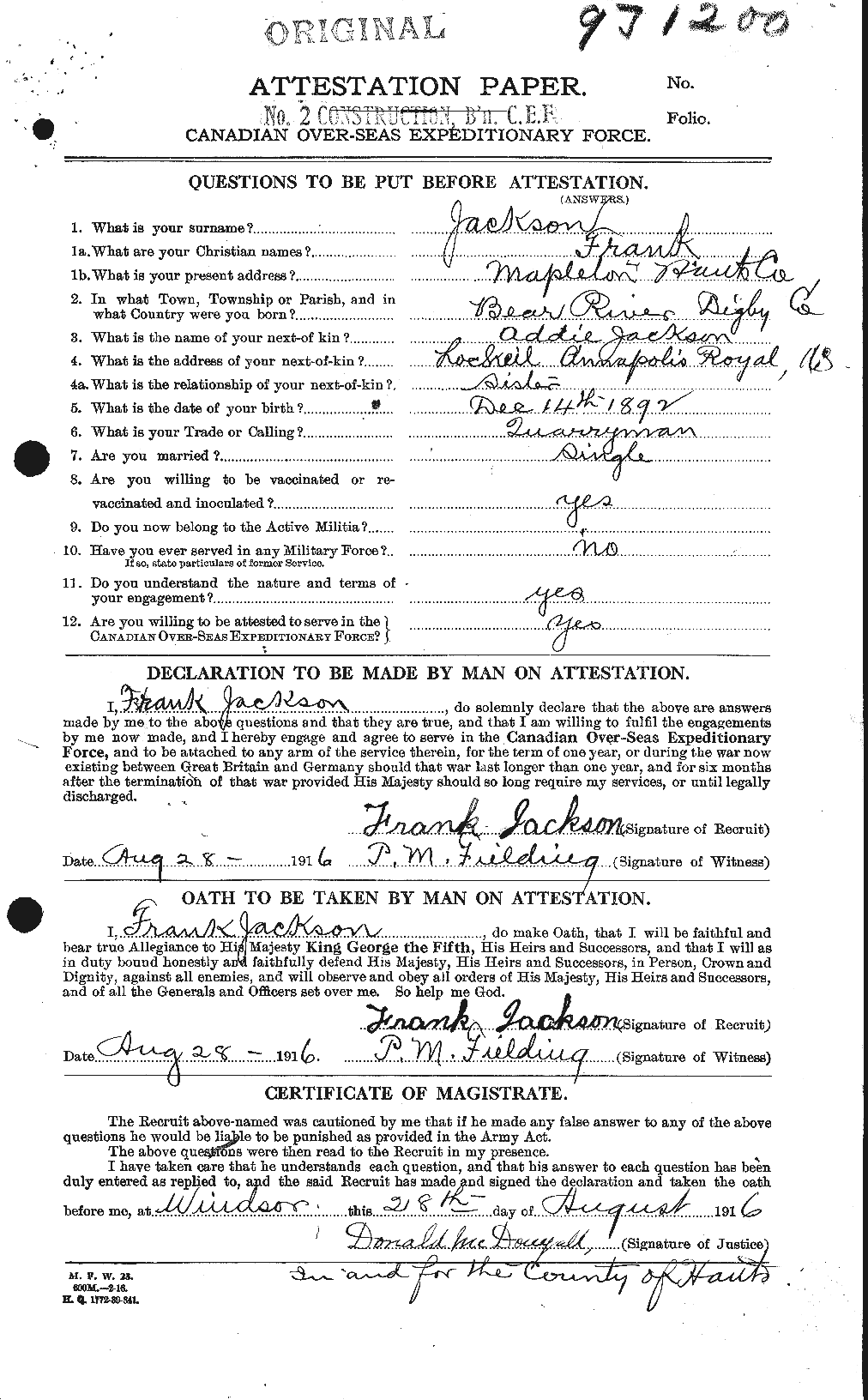 Personnel Records of the First World War - CEF 413451a