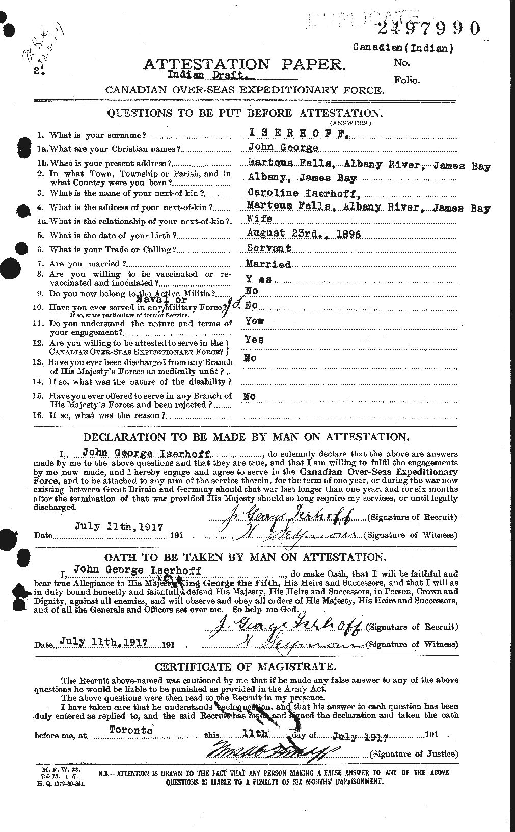 Personnel Records of the First World War - CEF 414008a