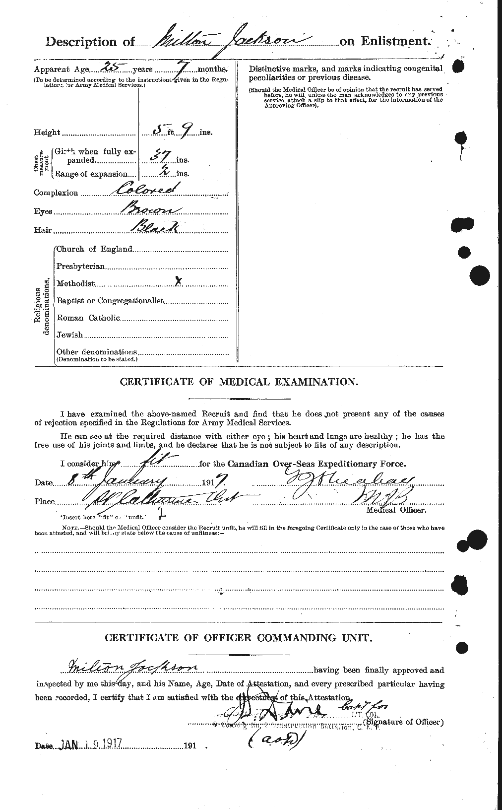 Dossiers du Personnel de la Première Guerre mondiale - CEC 414432b