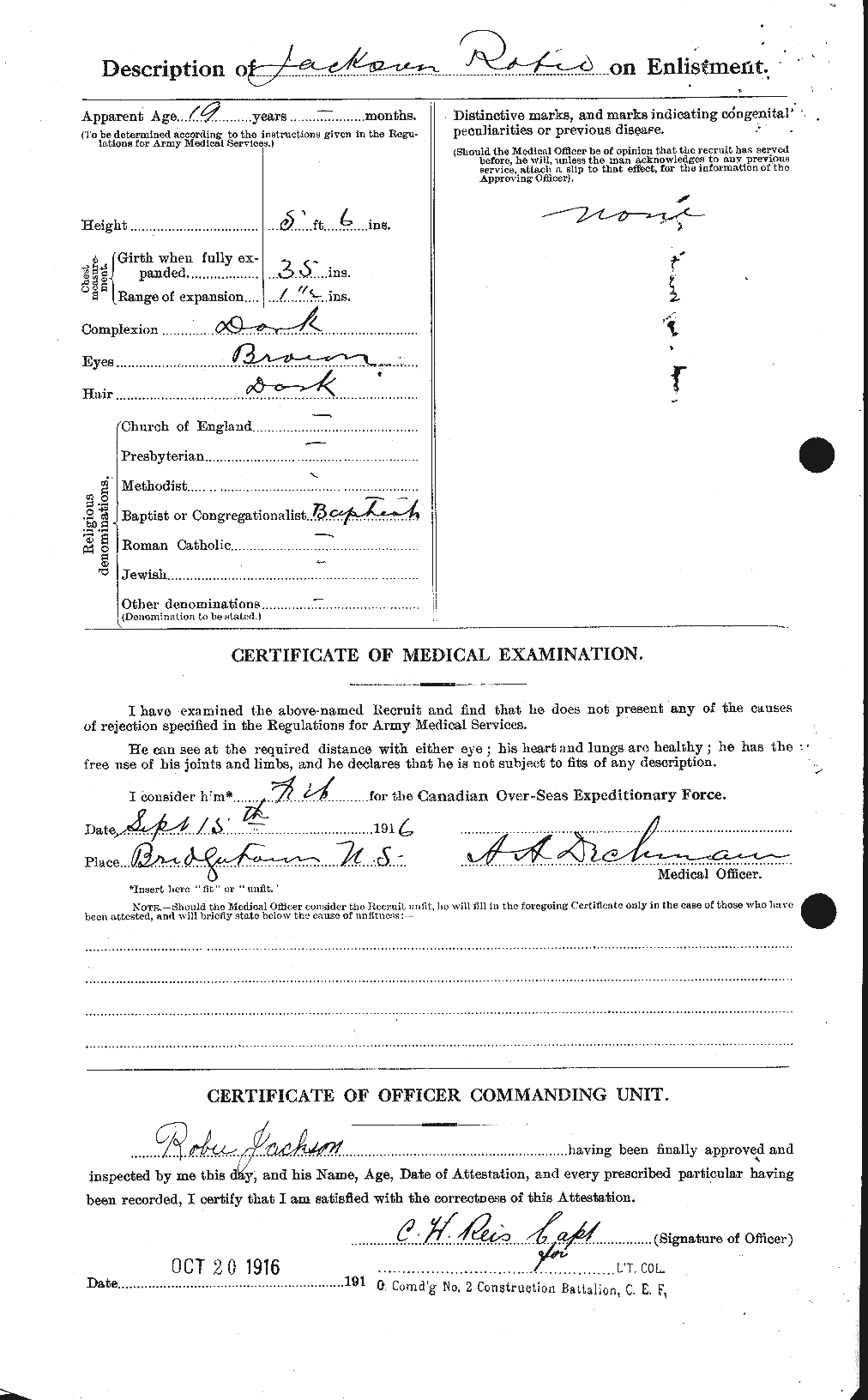 Dossiers du Personnel de la Première Guerre mondiale - CEC 414529b